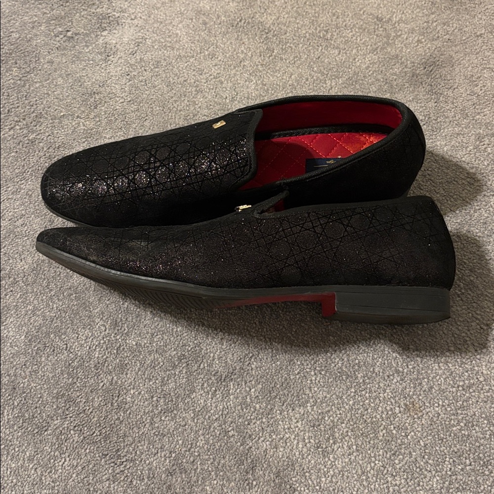 La Milano Black Patterned Men's Loafers